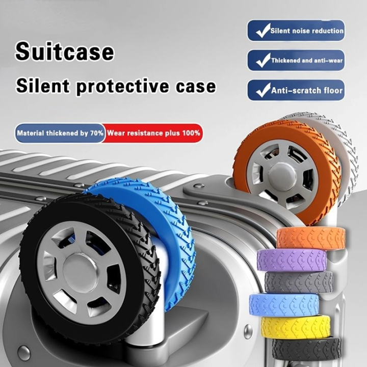 Luggage Wheel Protective Cover Travel Luggage Casters Silicone Noise ...