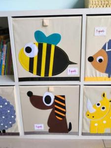 กล่องเก็บของผ้าลายการ์ตูนพับได้สำหรับเด็ก กล่องเก็บของแบบพกพาพร้อมชั้นวางสำหรับห้องนอนและห้องนั่งเล่น ผลิตจากผ้าไนลอน แหล่งกำเนิดจีนแผ่นดินใหญ่