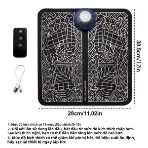 1 Máy Mát-xa Chân Màn Hình LCD TENS Thư Giãn Cơ Bắp Dùng Cho Lưng & Chân Có Điều Khiển Từ Xa Giúp Thư Giãn Và Giảm Đau