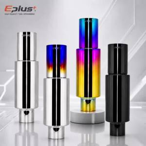 Bộ Giảm Thanh Ống Xả Xe Hơi Bằng Thép Không Gỉ Đa Năng EPLUS Với Bộ Cộng Hưởng Đầu Cắt Thẳng - Đường Kính Đầu Vào 51/57/63mm - Đường Kính Đầu Ra 76MM