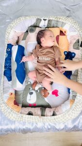 ที่นอนเด็กแรกเกิด รุ่น โอบกอด ผ้า DinoSoft | ✨เบาะนอนเด็กอ่อน ผ้านุ่ม ปลอดภัย พร้อม หมอน หมอนข้าง dinodinoo