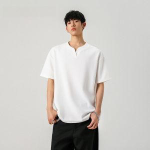 HetingHOME | Áo thun tay ngắn mùa hè Hetinghome dành cho nam và nữ tay rộng thoải mái in họa tiết thời trang thường ngày