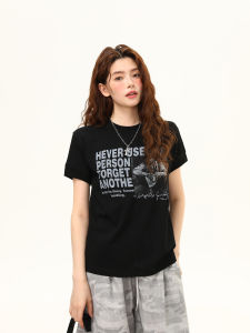 WILDAZI | Vintage Faded Character Letter Printed Short Sleeve T-shirt