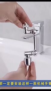 Universal ABS mechanical faucet 1080° copper alloy rotatable faucet adapter splash-proof extension