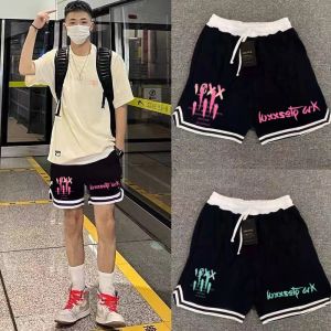 Loose Mens Basketball Training Shorts Knee-Length Polyester Fiber Quick-Dry Breathable Summer Student Sports Pants