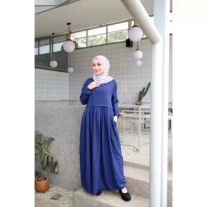 B&B Fashion - LIORA DRESS bahan Moscrepe Model Terbaru 2024 Gamis Polos Kondangan Kasual pengajian
