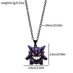 Pokemon Anime Gengar Pendant Necklace Kawaii Gengar Neck Chain for Fans Accessories Gifts