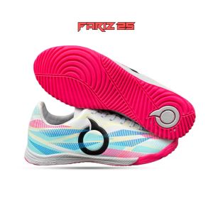 Sepatu Futsal Ots Catalyst Hyperion IN White Pink Free Kaos Kaki Dan Deker