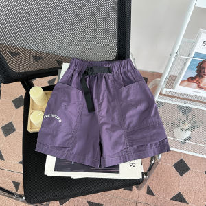 Boys Summer Thin Pure Cotton Multi-Pocket Workwear Bermuda Shorts Kids Loose Half Length Short Pants Baby Short