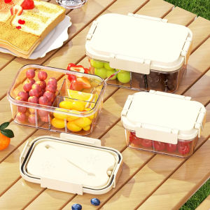 ครัวกรอบ กล่องเก็บตู้เย็น กล่องปิดผนึก กล่องอาหารกลางวันใสเกรดอาหาร กล่องเบนโตะเก็บผลไม้ storage box