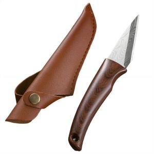 Sharp Grafting Knife with Wooden Handle & Leather Sheath Durable Garden Tool for Budding & Grafting