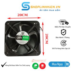 Quạt Thông Gió 20CM 220V ORIX MR20060 Quạt Tản Nhiệt Hút Mùi Thoáng Gió 220V 20x20x6CM Hút Gió Thôi Nhiệt 220V