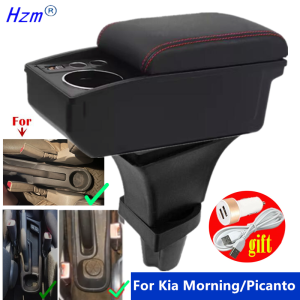 For Kia Morning Armrest box For Kia Picanto Car Armrest box Central storage Boxcup holder Dedicated Retrofit Car Accessories