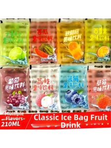 Old Style Bagged Fruit Flavored Beverage 210ml Nostalgic
