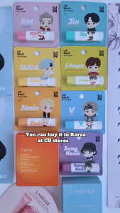 [TinyTAN x Monami Cosmetics] Hydrating Glossy Stick Balm Lip Balm 5g (7 Varieties) - 7 Adorable BTS Characters
