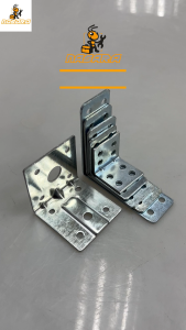 Nasara 1pcs 2mm Zinc Plated L Bracket Corner 90° Angle Shape Shelve Corner Bracket 30mm - 75mm L Besi
