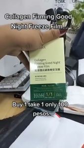 【20pcs/box】 Masker Collagen Firming Sleeping Mask Shrink Pores Moisturizing and Tightening sliping Mask whitening Collagen firming goodnight frozen film Masker Wajah