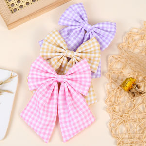 ลายสก๊อตคลิปผมสําหรับสาวหวาน Vintage Checkered Bowknot Hairpin ผู้หญิงอินเทรนด์เกาหลีใหม่ Headwear อุปกรณ์เสริมผม
