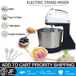 JF 2-IN-1 Mixer 7 Speed Control Electric Mixer with 304 Stainless Bowl and gifts