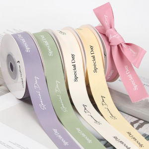 ริบบิ้นภาษาอังกฤษผ้าไหมน้ำนม2ซม. ของขวัญบรรจุภัณฑ์ช่อดอกไม้ริบบิ้นหลากสีสำหรับทำเบเกอรี่ริบบิ้นวัสดุ DIY แฮนด์เมด
