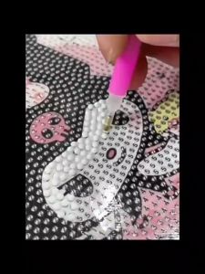 Sanrio Kuromi diamond painting children DIY handmade cartoon diamond paste painting with photo frame high value toys birthday gift small gifts 钻石贴画