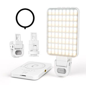 Magnetic RGB LED Fill Light 2000mAh Selfie Light for iPhone 17 16 15 Pro DSLR Laptop Vlog Live Streaming Photography