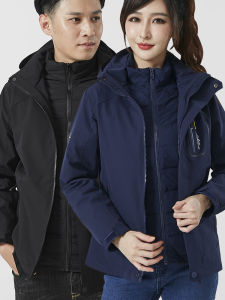 Womens Gore-Tex Jacket Three-in-One Detachable down Feather Liner Outdoor Clothing K-style Hiking Outwear Trendy Ski Suit Men