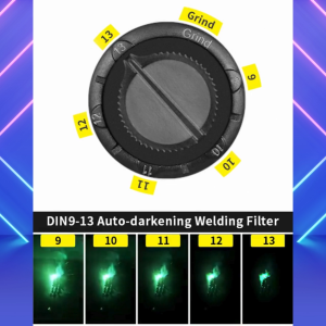 FAST SHIPPING Helm Las Listrik Full Face Otomatis Gelap Terang dengan Senter Auto Darkening Welding