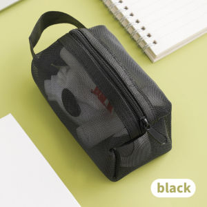 1PC Travel Mesh Cosmetic Bag Zipper Makeup Bag For Women Wash Toiletry Bag Makeup Organizer Portable Storage Pouch