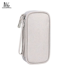 LouisWill Digital Storage Bag Double Layer Storage Bag USB Cable Storage Bags Multifunctional Travel Organizer Electronic Gadget Bag Multi Layer Organizer Bag Accessories U Disk Hard Drive Headset Accessories Storage Bag