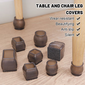 4 PCS Silicone Anti-Slip Pads for Chair Legs Furniture Sofa Legs Anti-Noise Sock Covers Floor Anti-Scratch Silent Protective Pads Furniture Accessories