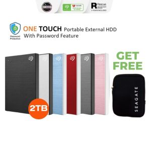 Seagate 1TB 2TB 4TB One Touch External Hard Drive For Mac and Windows with Password USB3.0  | External Hard Drive | Hard Drive External Storage | Seagate External Hard Drive
