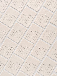 Cold Tone English Torn Edge Calendar Embossed Printing Postcard Decoration Card Stationery Business Supplies Paper Products