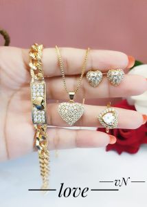 Set Perhiasan Xuping Motif Love Xds3