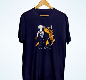 Kaos Anime One piece Original Distro cowok Branded Premium katun combed 30 s lengan pendek SANJI SMOKE AO442SISE