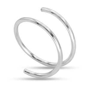 S925 sterling silver nose ornament earrings double layer personalized nose ring circle human puncture jewelry earrings