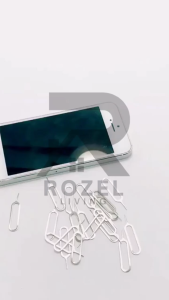 ROZEL Jarum Sim Card Ejector Pembuka Sim Card Tusukan Kartu Hp Try Lock Besi Jarum