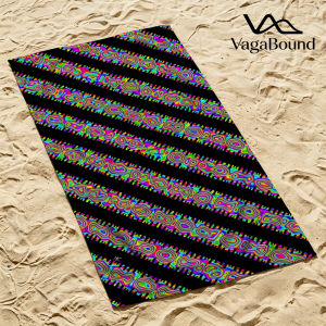 Khăn Tắm Biển Nhanh Khô Rainbow Ripple Không Bám Cát Thấm Hút Tốt Mỏng Gọn Nhẹ Phụ Kiện Hồ Bơi & Cắm Trại Chất Liệu Polyester