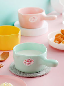 Mini Ceramic Single Handle Milk Pan for Baby Food Tea Cooking Small Sand Pot Heat Milk Childrens Kitchen Cooking Utensils