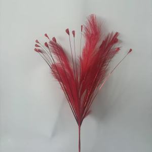 Artificial Firework Peacock Grass Colorful Reed Fake Flowers Artificial Firework Wedding Path Guide Flower Outdoor Scenic Area Decoration