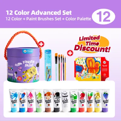Jar Melo Finger Paint Washable Non-Toxic DIY Craft Parent-Child Educational Gift for Toddlers Kids