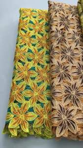 High Quality Guipure Lace Fabric 3D Flower Cord Lace for Bridal Dress Fashion Design Material