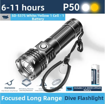 SMILING SHARK | High Power Underwater Diving Flashlight