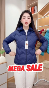 C4. Áo Phao Lông Vũ Siêu Nhẹ Dáng Lửng Nữ Có Mũ Tháo Rời Nhiều Size M-4XL Chất Mềm Mại Giữ Ấm tốt phù hợp thời tiết lạnh Mùa Đông phong cách sang trọng