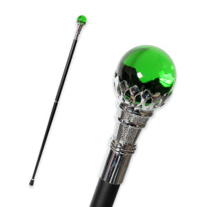Lavender Glass Crystal Ball Walking Cane with Bright Silver Crown Fashion Accessory for Men And Women Party Decorative Stick
