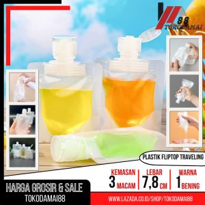Botol Refill Transparan Untuk Travel: Sabun Cair, Shampoo, & Shower Gel