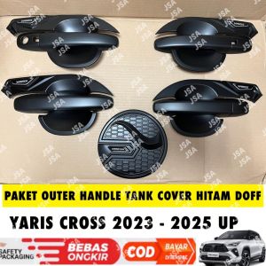 Paket Outer Handle Tank Cover Yaris Cross GR Sport 2023 2024 2025 Hitam Dop Doff .