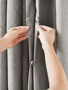 Strong Wall Mounting Curtain And Bath Curtain Light Leakage Prevention Magnet Snap Button Mother And Child Fixator without Drilling