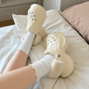 Giày Lười Đế Dày Mùa Đông 2025 Đế EVA Đế Dày Lót Lông Cừu Hỗ Trợ Gót Chân Đế Ngoài Thường Ngày Cho Nữ