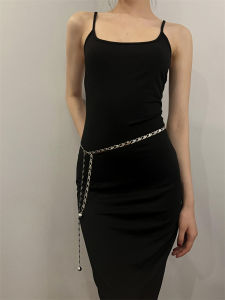 Elegant Chain Decorated Waist Belt for Women Fashionable Spring Summer Match with Skirts Shorts Slimming Waist Chain